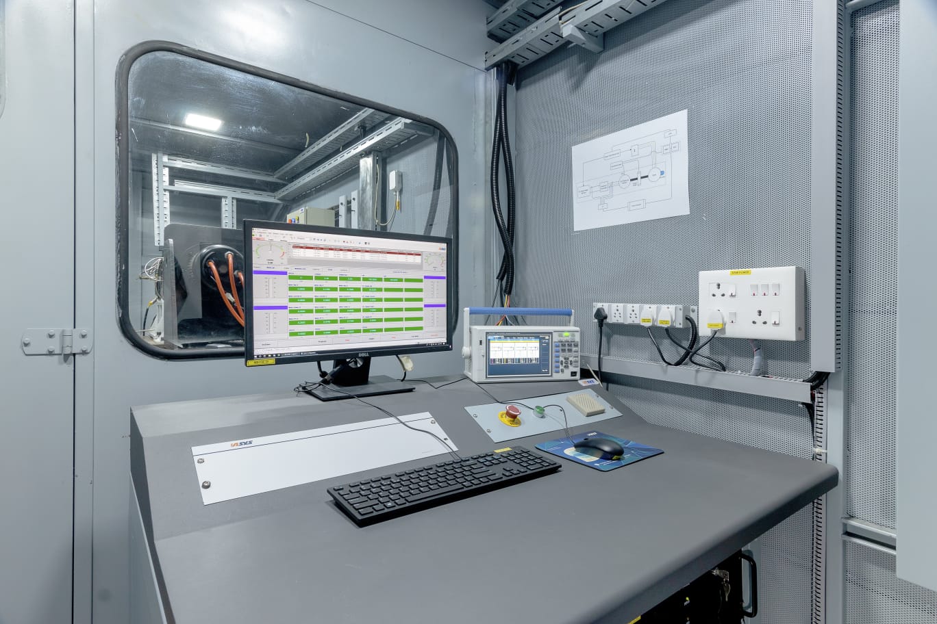 Container Test Cell for EV motor